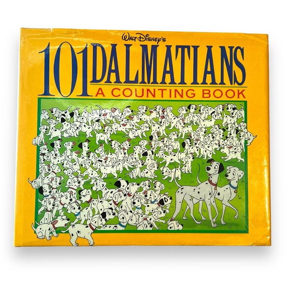 Vintage Walt Disney's 101 Dalmatians A Counting Book 1991 Hardcover with Jacket - Picture 1 of 12